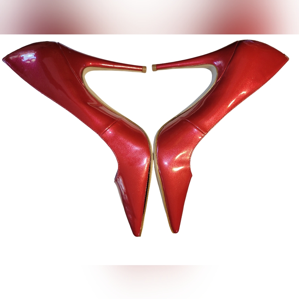 Bcbgeneration Red Metallic Pointed Toe Stiletto P… - image 7